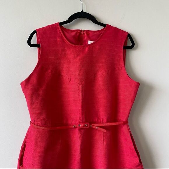 Tory BURCH-Linen Silk Blend Kimberly Belted Dress - Picture 6 of 13